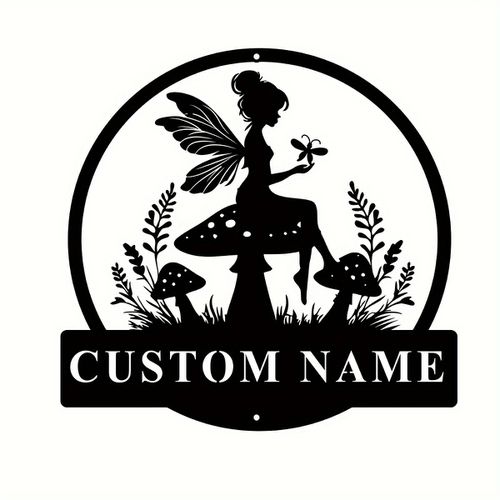 TEMU Panneau en métal de à angle personnalisable, style vintage, plaque de nom de chambre de princesse personnalisée, décoration de porte extérieure