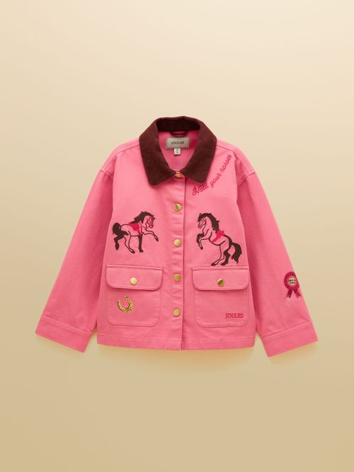 Girls' Langley Pink Embroidered Item Jacket