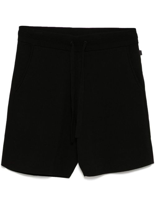 Double-knitted shorts - Black
