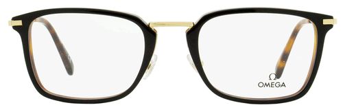OM5025 Rectangular Metal-Accented Eyeglasses — Black