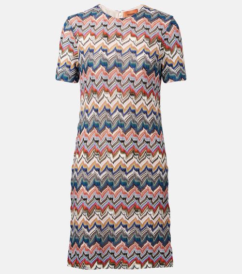 Zigzag lamé minidress