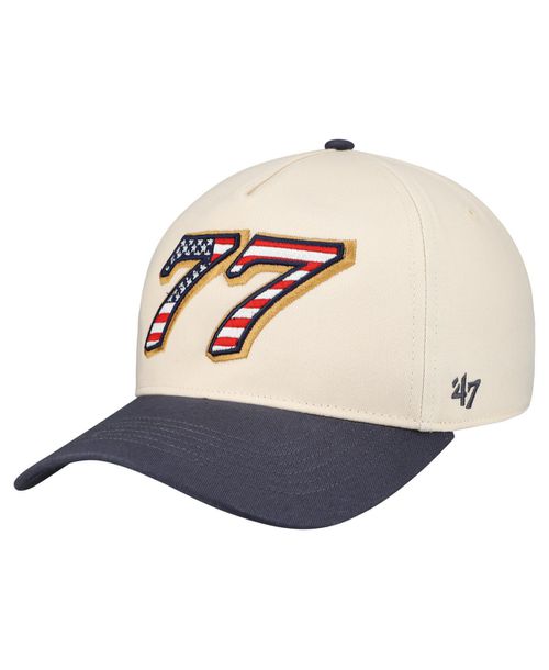 Men's Cream Carson Hocevar Flag Fill Two-Tone Hitch Adjustable Hat - Cream