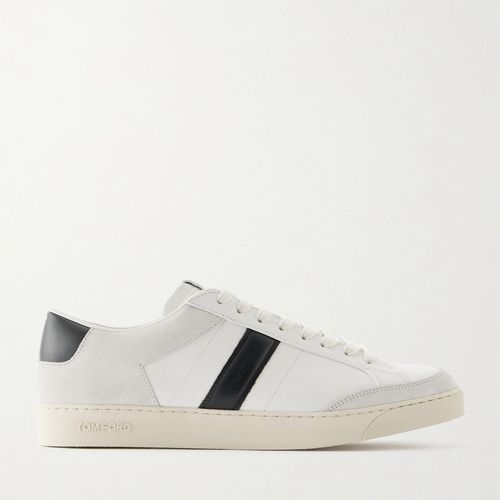 Tom Ford Blake Suede-Trimmed Leather Sneakers - Men - White