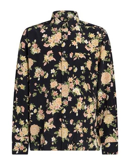 Man Shirt Black Size 17 Silk