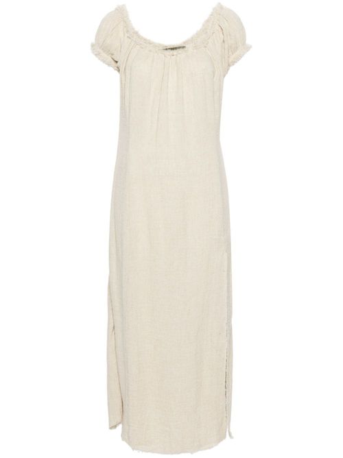 Frayed chemise slip dress - Neutrals