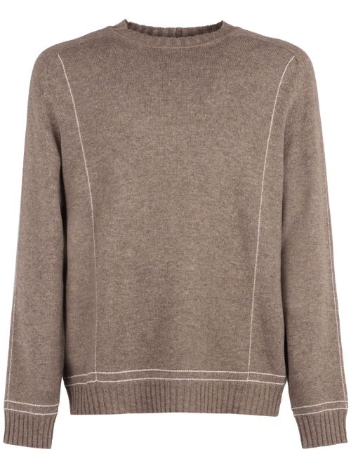 Ribbed knit sweater - Neutrals