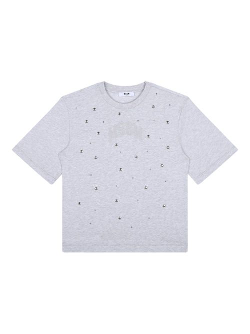 MSGM Kids cotton T-shirt - Grey