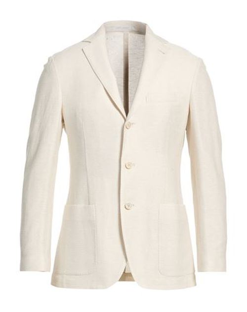 Man Blazer Ivory Size 44 Cotton, Linen