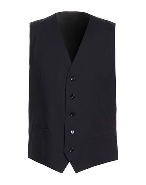 Man Tailored Vest Navy Size 38 Virgin Wool, Silk
