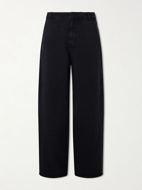 Cotton Wide-Leg Jeans