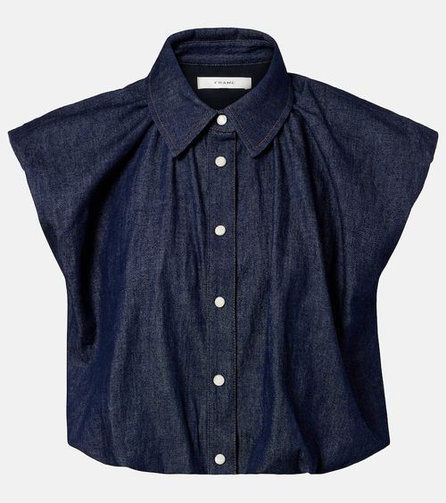 Shell denim blouse