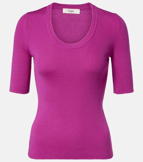 Chloé Ribbed-knit wool top