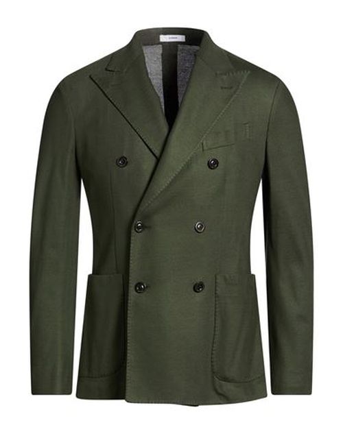 Man Blazer Military green Size 40 Cotton