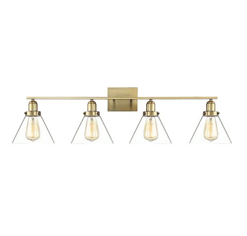 Savoy House Drake 4-Light Bathroom Vanity Light in Warm Bras