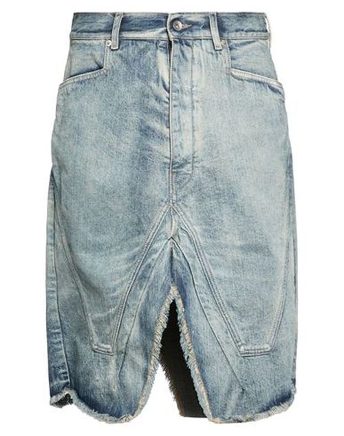 Man Denim skirt Blue Size 31 Cotton