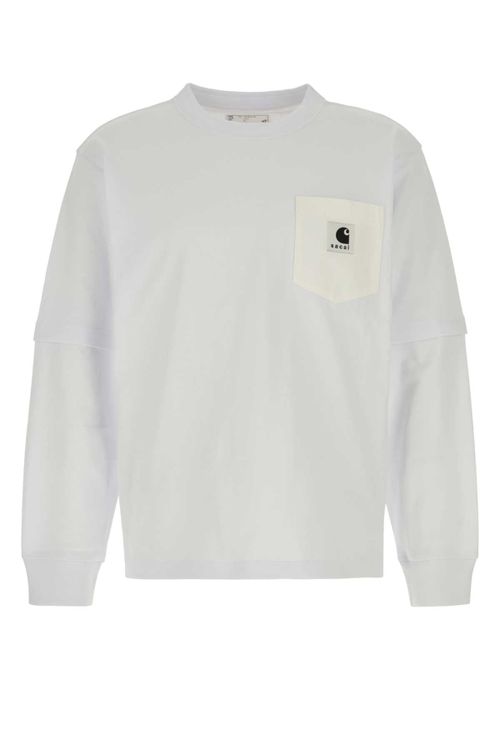 Cotton Jersey with Pocket T-Shirt — White
