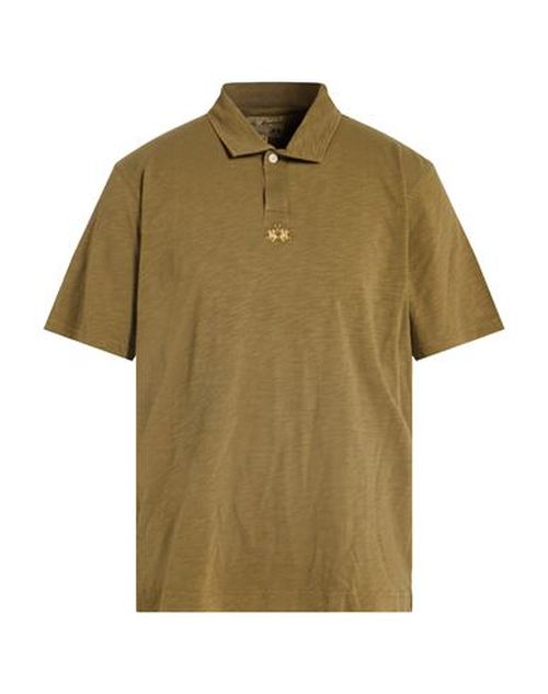 Man Polo shirt Khaki Size L Cotton