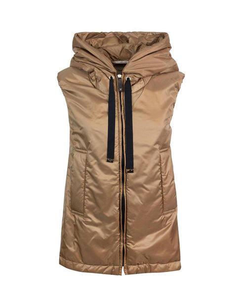 Brown Solid Hood Jacket