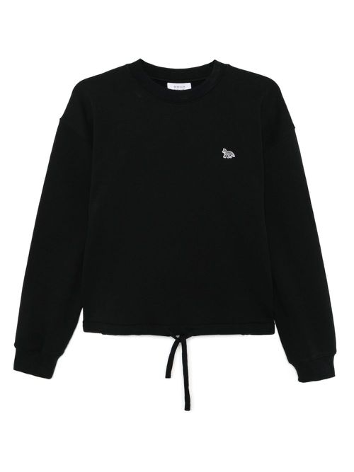 Maison Kitsuné Fox-patch sweatshirt - Black