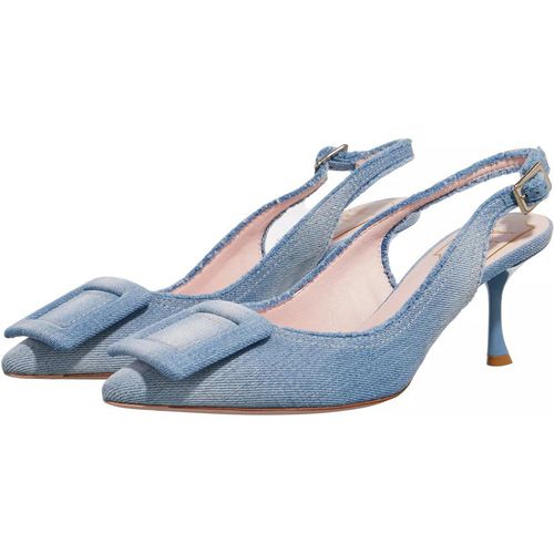 Roger Vivier Pumps & High Heels - Fringed Covered Buckle Slingsback Pumps - blue - Pumps & High Heels for ladie
