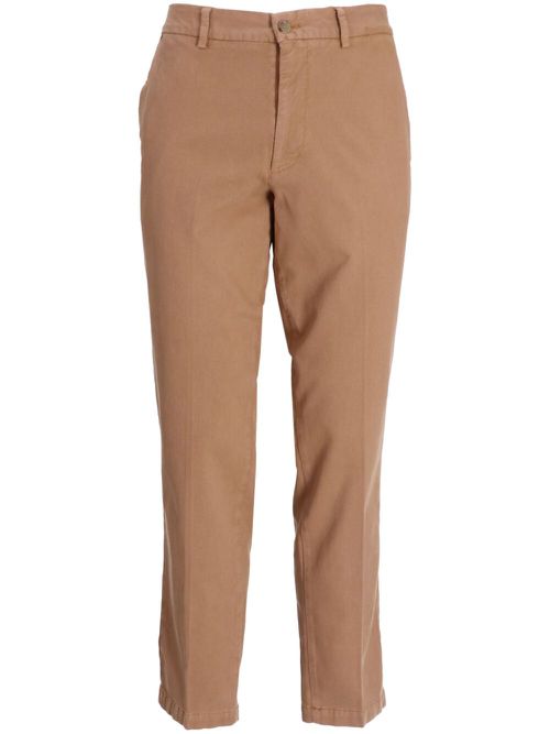 Slim-fit cotton trousers - Neutrals