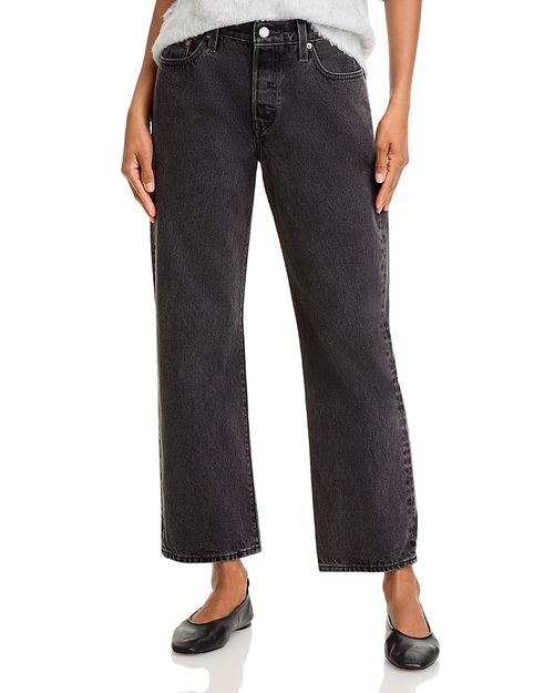 501 90s High Rise Straight Ankle Jeans in Smooth Operator