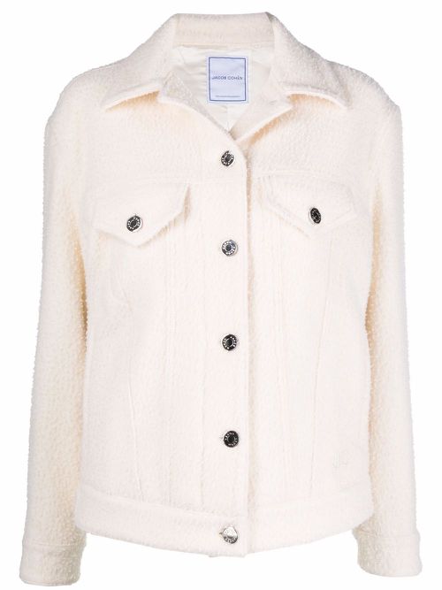 Textured wool jacket - Neutrals