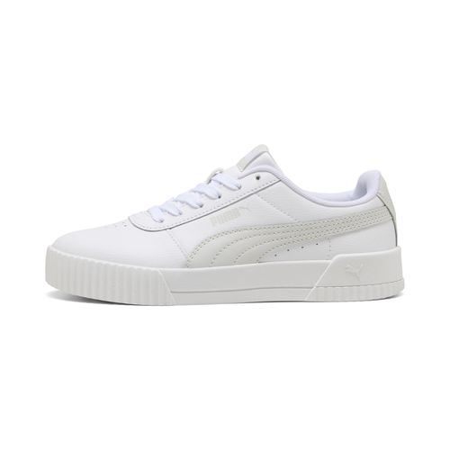 Women's Puma Carina Leather's Trainers, White, Size 37.5, Shoes