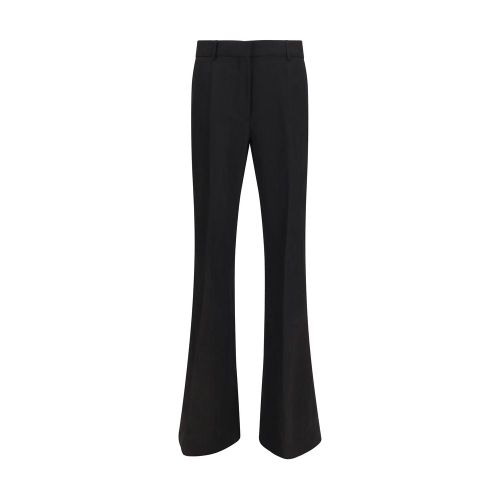 Viscose Flared Trousers — Black