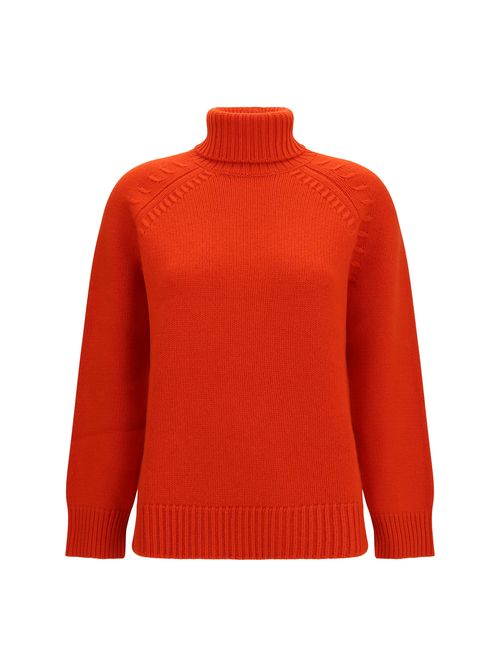 Cashmere Turtleneck Sweater — Orange