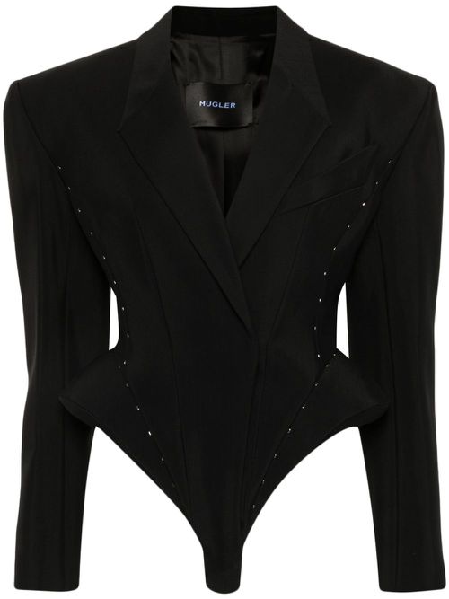 Hook & Eye bodysuit jacket - Black
