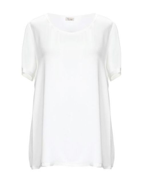 Woman Top White Size L Silk, Lycra