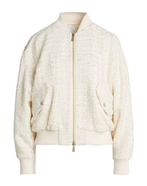 Woman Jacket Beige Size 10 Wool, Synthetic fibers, Cotton, Metal fiber, Cashmere