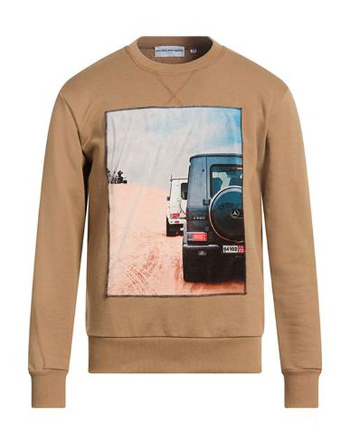 Man Sweatshirt Camel Size L Cotton