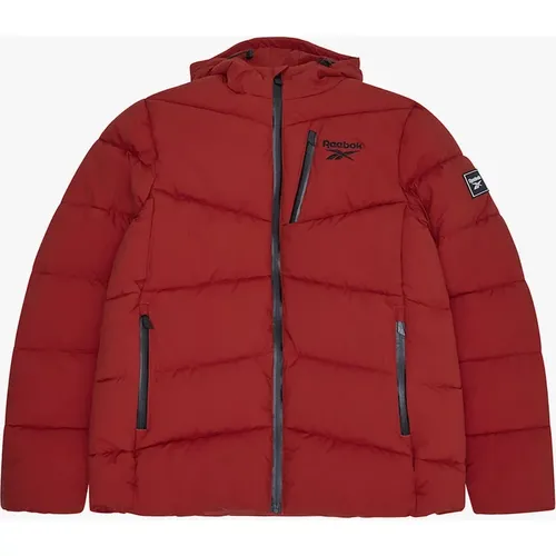Reebok Men's RB1567 Stretch Puffer Jacket - Rust - Red/Orange/Brown - : 38/Regular
