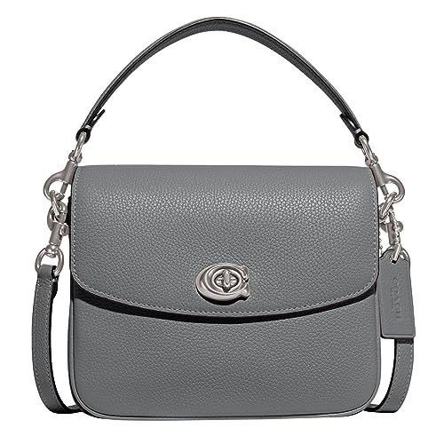 Coach Polished Pebbled Leather Cassie Crossbody 19, Grey Blue, One Size