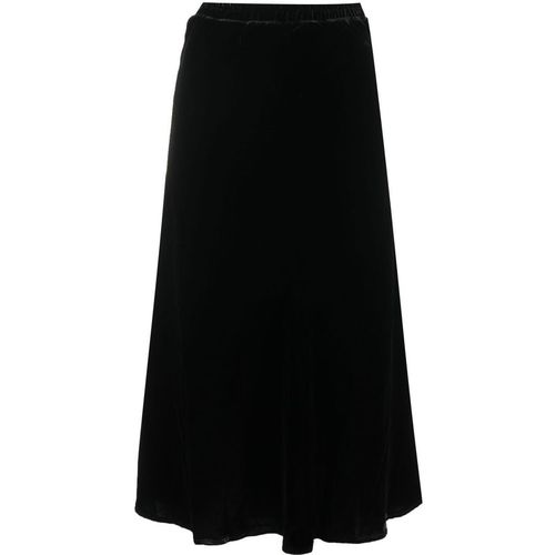 Gold Hawk Velvet Long Skirt