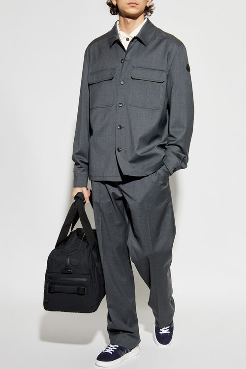 Moncler Wool Shirt, Men's, Grey