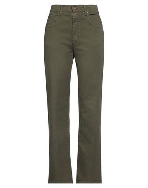 Cigala's Woman Jeans Military green Size 28 Cotton, Elastane