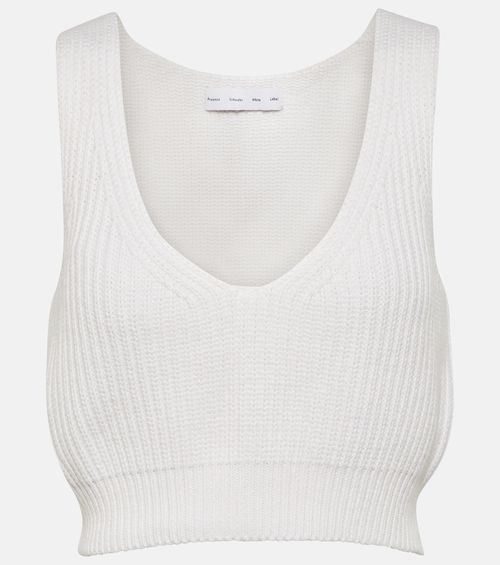 Proenza Schouler White Label cotton and cashmere crop top