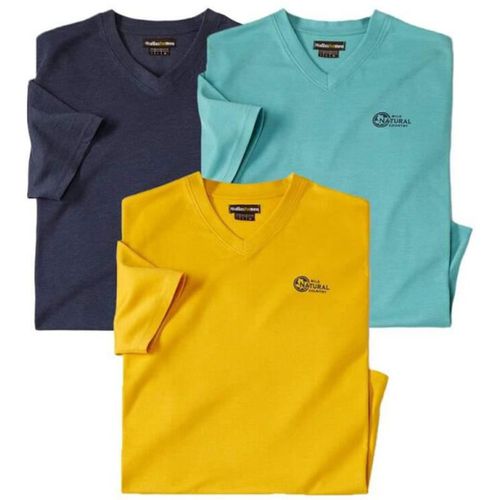 Atlas For Men Heren v hals t-shirt pak van