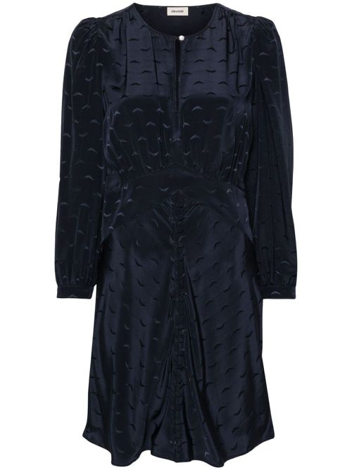 Rhodri wings-jacquard dress - Blue
