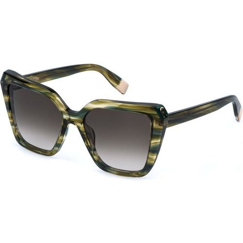 Furla Mujer Furla SFU978V Gafas de sol Acetato Verde Marrón Cuadrada Normal Matizado