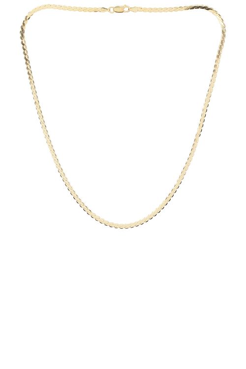 Loren Stewart Serpentine Chain Necklace in Metallic Gold