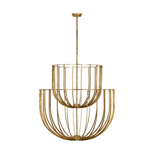 Polished Antique Brass LED Chandelier from the Sanchi Collection