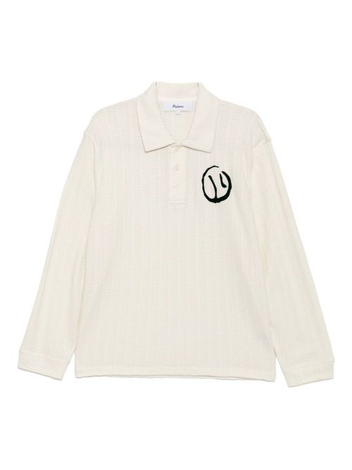 Motif rugby polo shirt - Neutrals