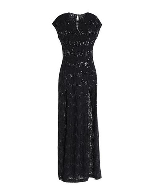 Woman Maxi dress Black Size 2 Polyamide, Elastane, Polyester