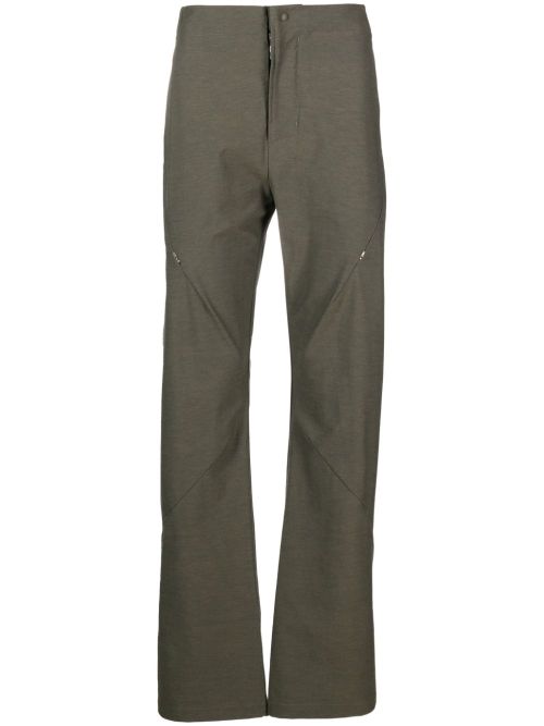 Stretch-Design Technical Trousers — Olive Green