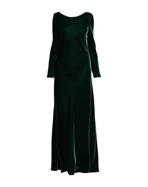 Woman Maxi dress Dark green Size 12 Viscose, Cupro