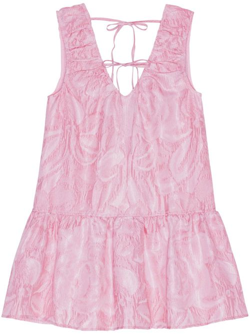 Patterned sleeveless dress - Pink